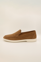 Shoe Vibe Tan Brown Suede Loafers