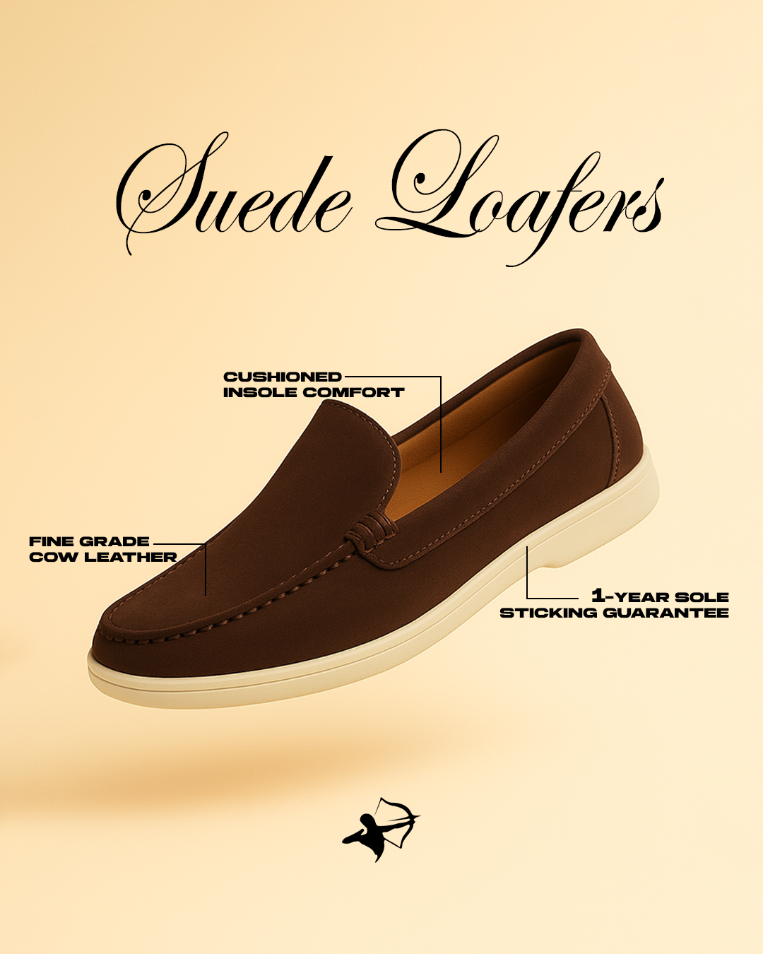 Shoe Vibe Chocolate Brown Suede Loafers
