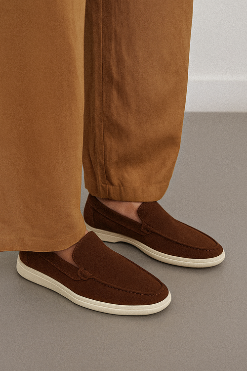 Shoe Vibe Chocolate Brown Suede Loafers