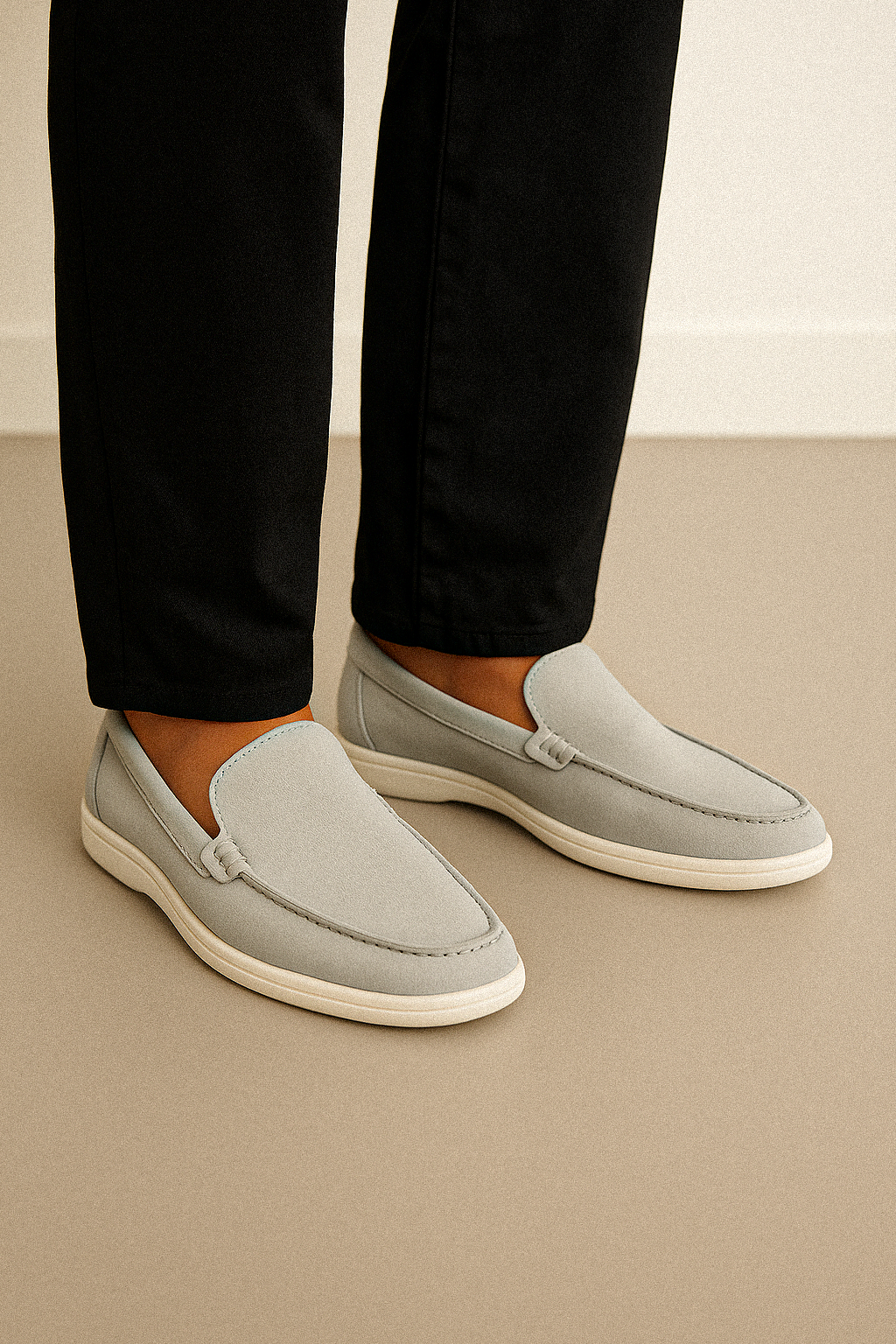 Shoe Vibe Grey Suede Loafers