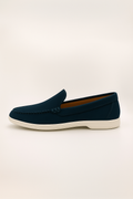 Shoe Vibe Teal Blue Suede Loafers
