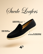 Shoe Vibe Black Suede Loafers