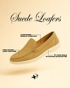 Shoe Vibe Mustard Suede Loafers