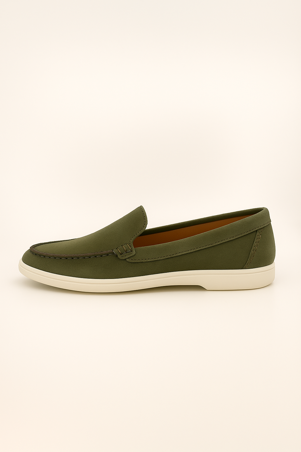 Shoe Vibe Olive Green Suede Loafers