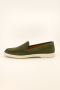 Shoe Vibe Olive Green Suede Loafers