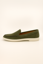 Shoe Vibe Olive Green Suede Loafers