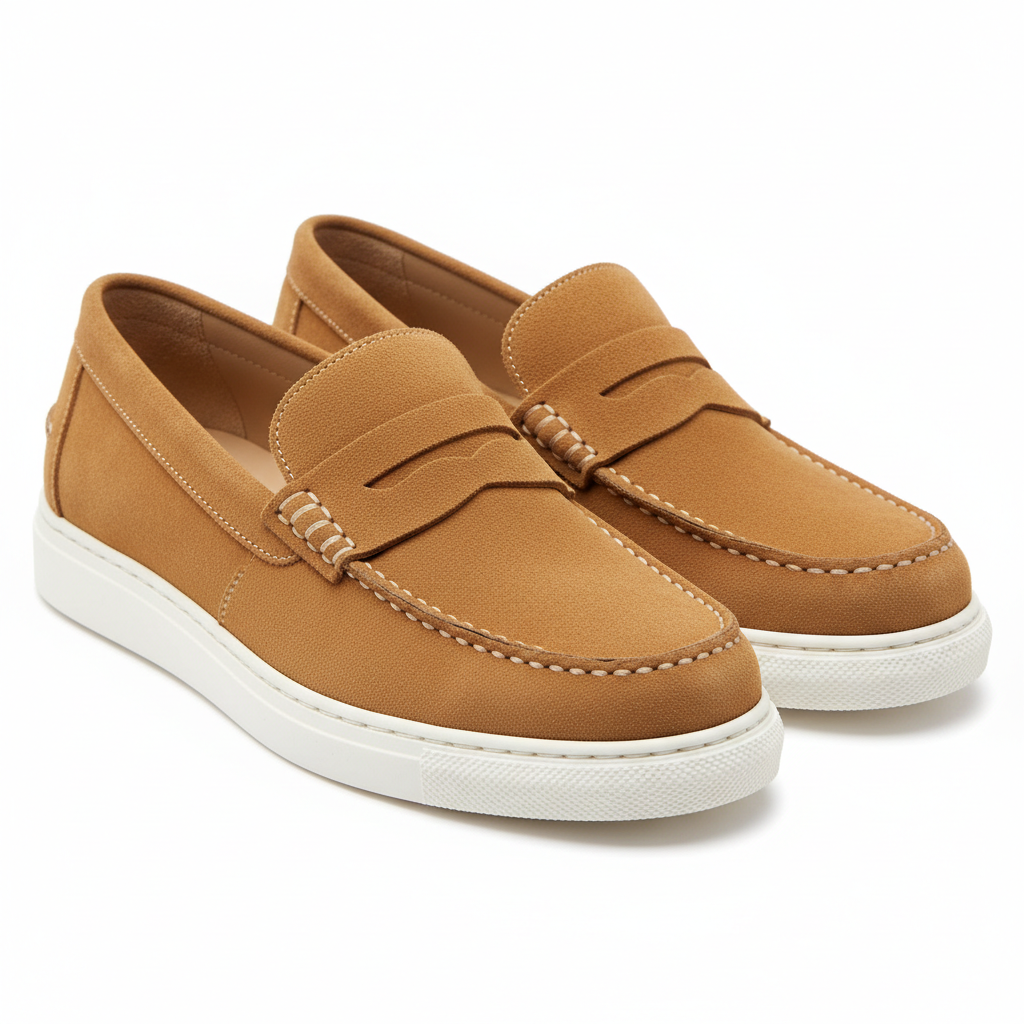 Tan Brown Loafers Detail